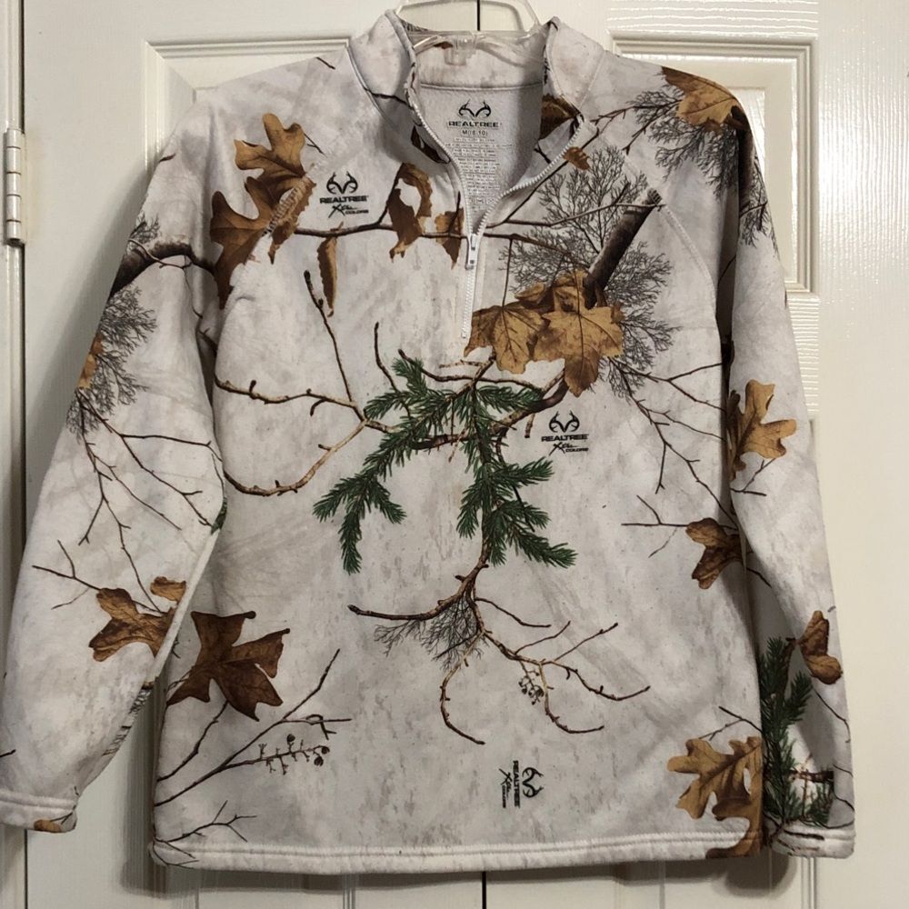 Realtree Girls Sweatshirt Pullover Size Medium (8/10) Hunting Apparel
